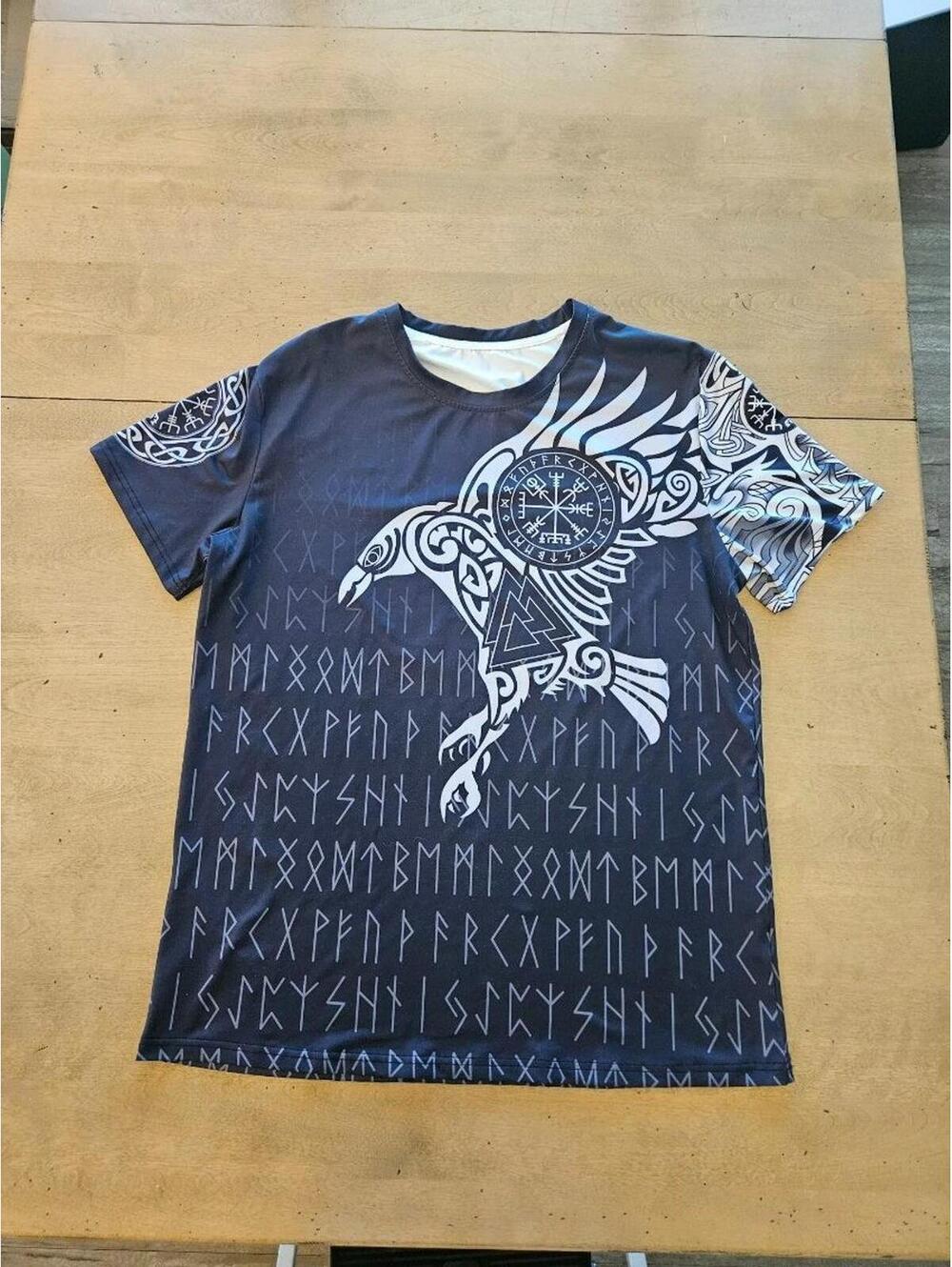 Viking Tattoo Flying Eagle Unisex Size L Contemporary Shirt